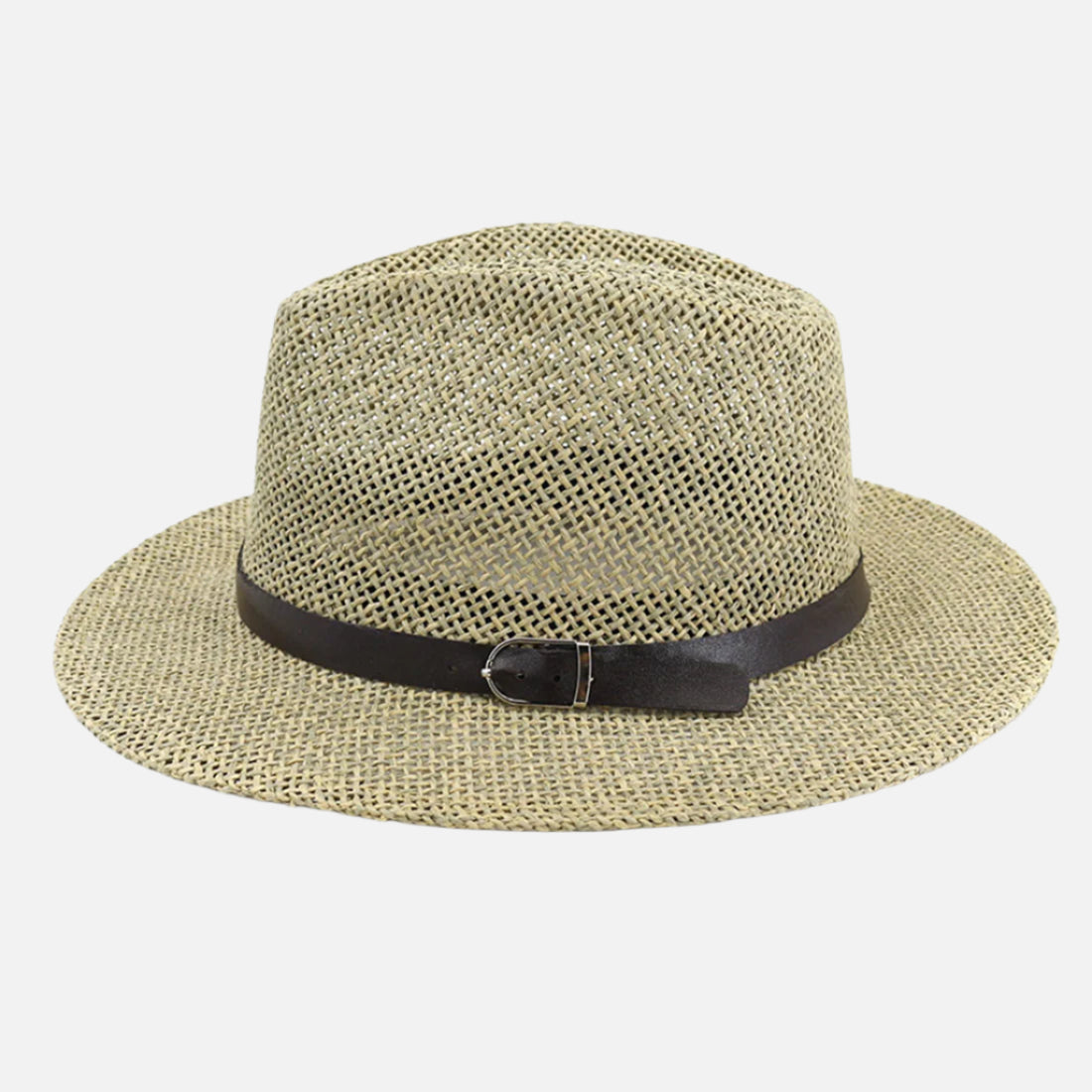 khaki Panama straw hat