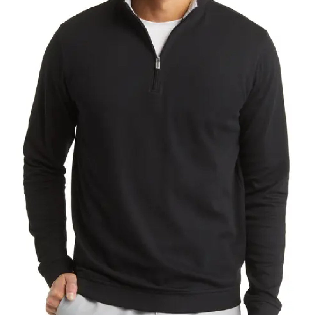 Black Quarter Zip Sweater