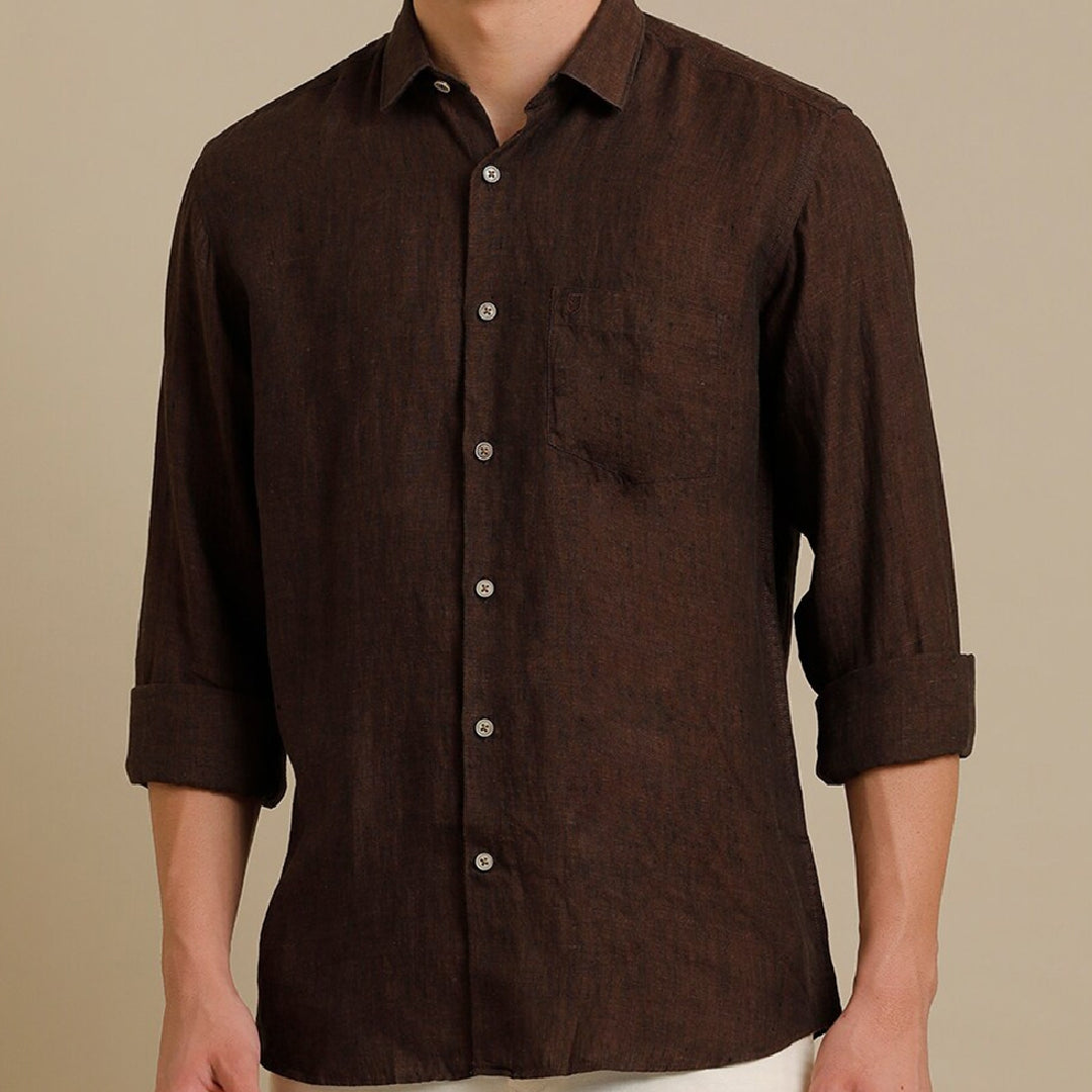 Brown Linen Shirt