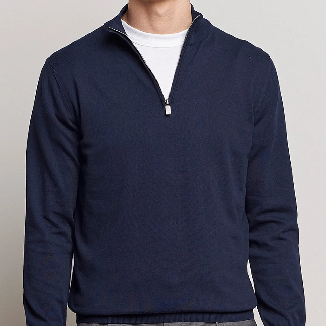 Cotton Half Zip Sweater