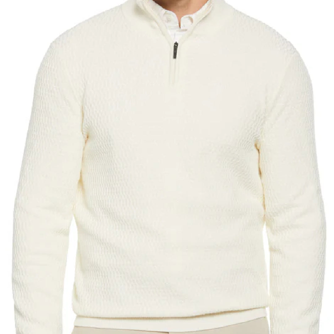 Cream Quarter Zip Sweater