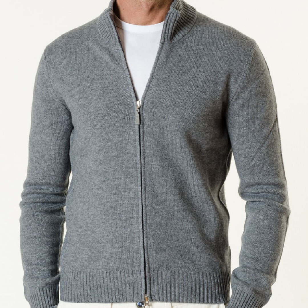 Grey Cashmere Cardigan