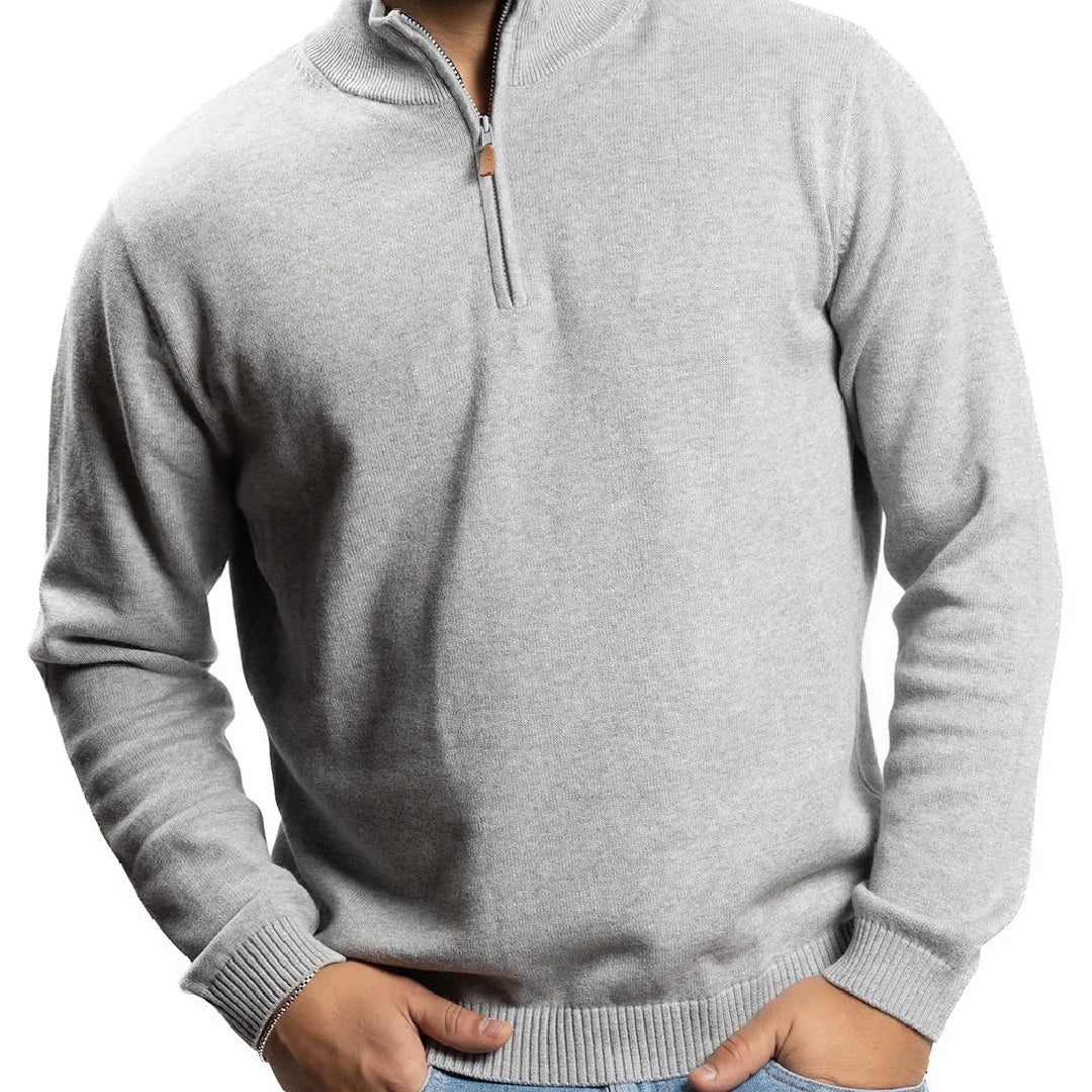 Grey Half Zip Sweater