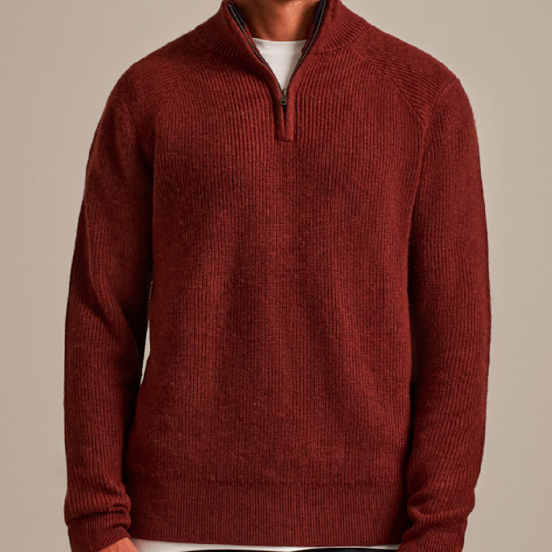 Knit Quarter Zip Sweater