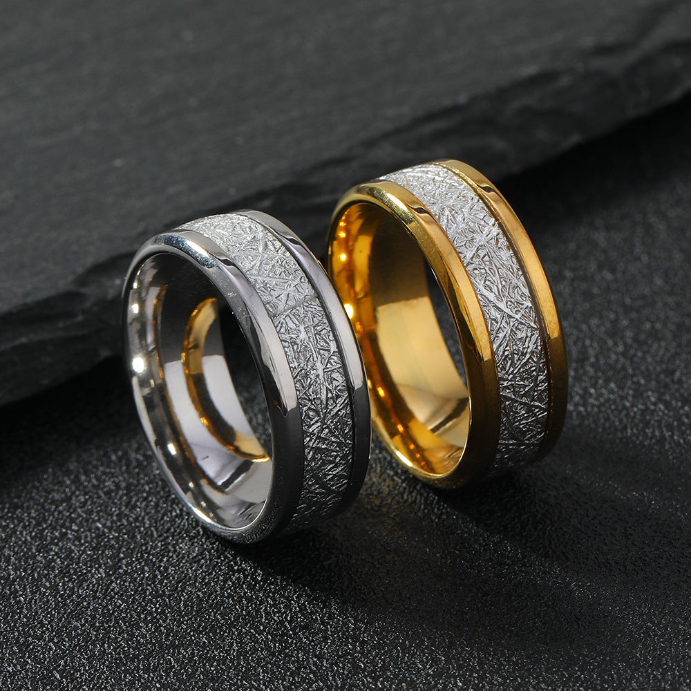 Masculine design Venice rings in gold and steel colors
