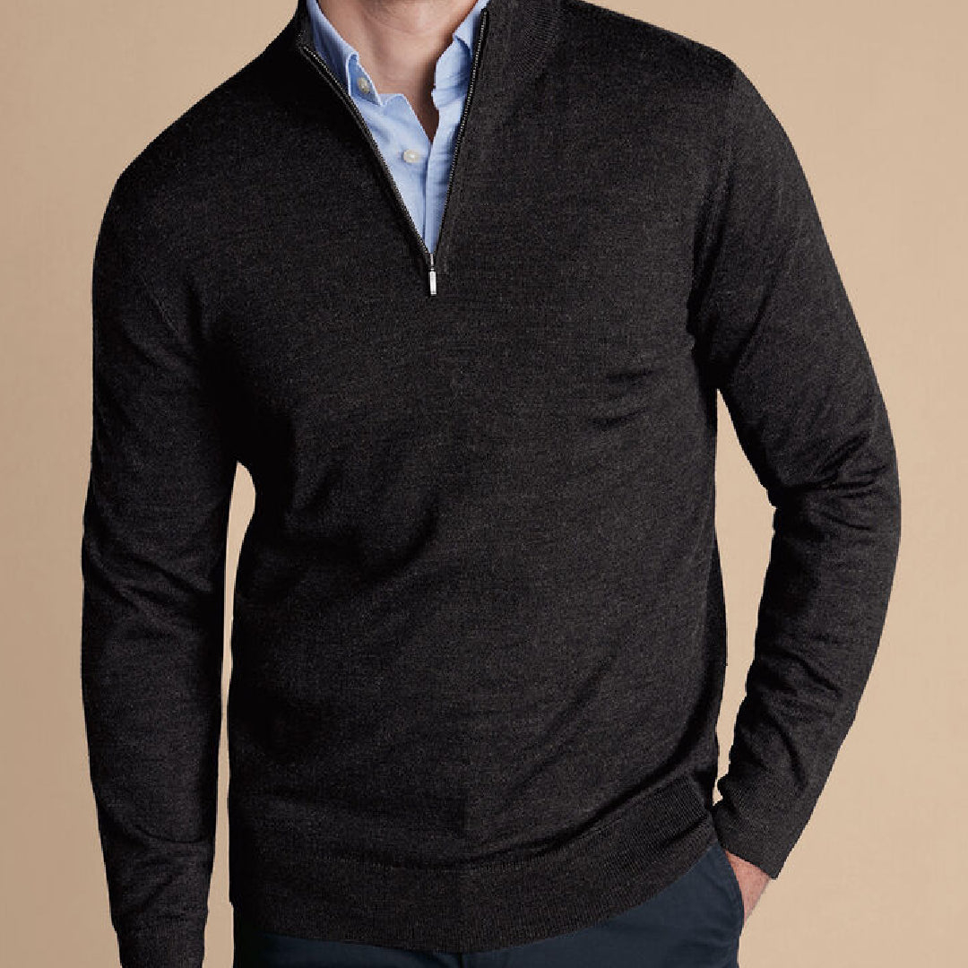 Merino Quarter Zip Sweater