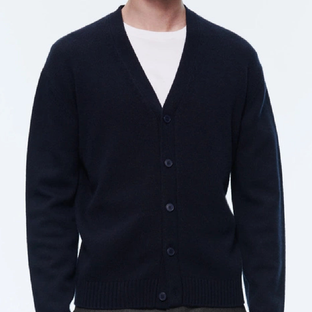 Navy Cashmere Cardigan