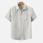 Old money short sleeve linen shirt