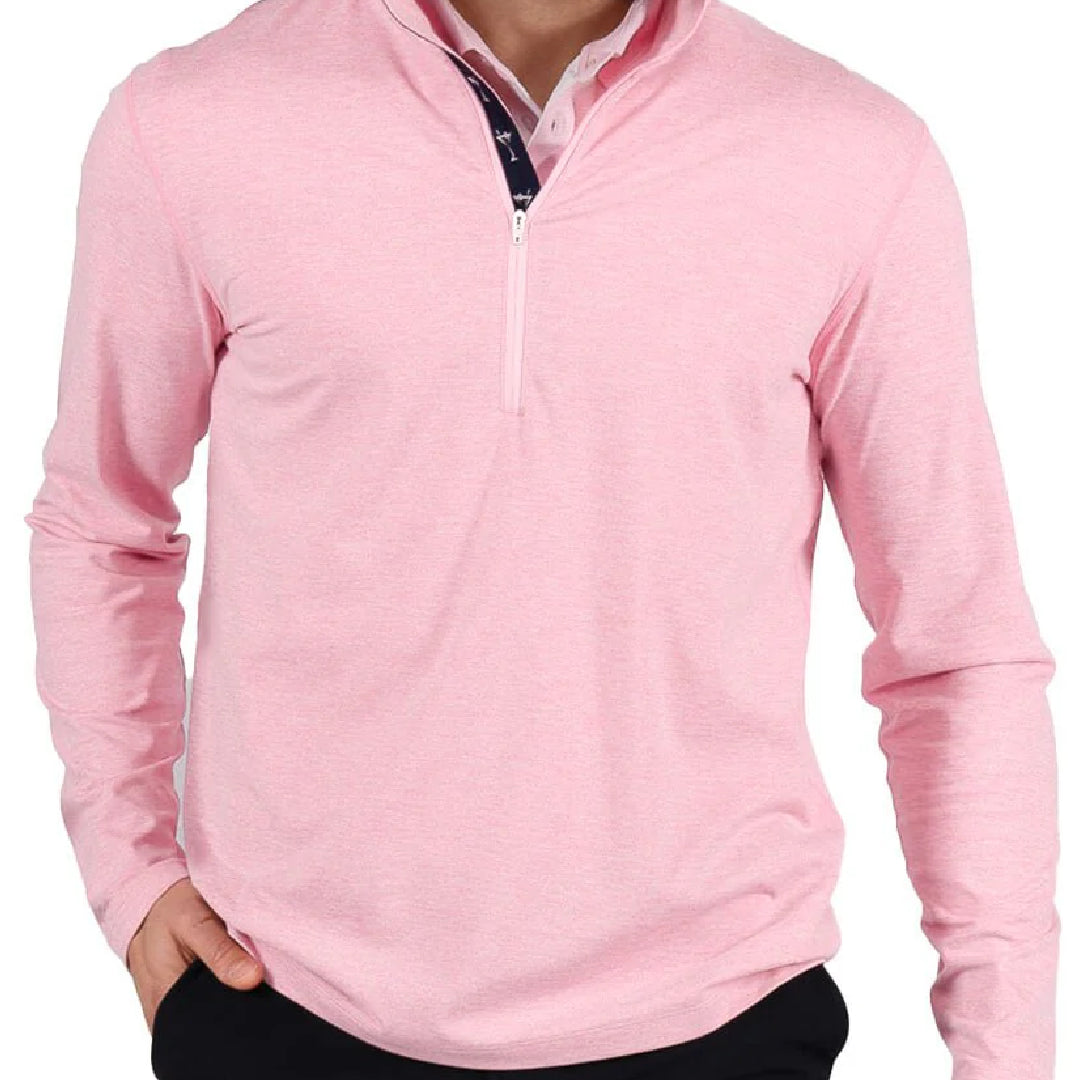 Pink Quarter Zip Sweater