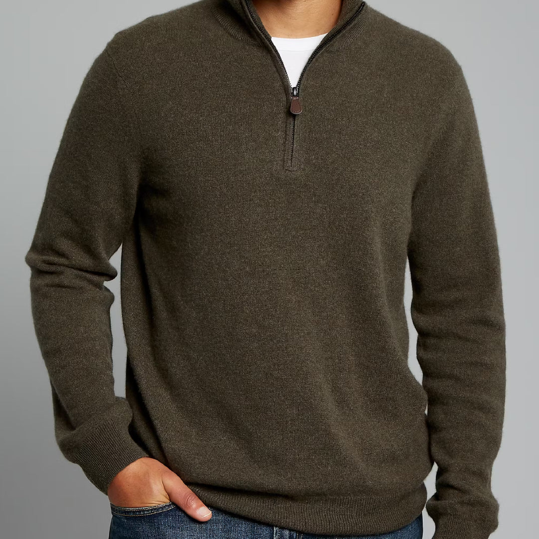 Quarter Zip Cashmere Sweater