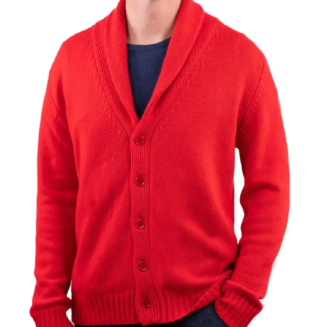 Red Cashmere Cardigan