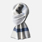blue and gray scarf
