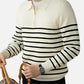 blue and white striped quarter zip