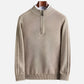 camel Quarter Zip Wool Sweater