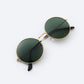 dark green round sunglasses
