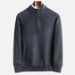 gray Quarter Zip Wool Sweater