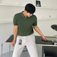 green koeran style polo shirt