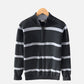 grey striped half zip