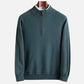 olive green Quarter Zip Wool Sweater