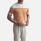 orange and white striped t shirt