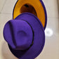 purple fedora hat