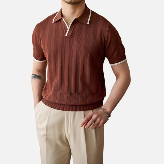 vintage knit polo shirt