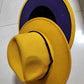 yellow fedora hat